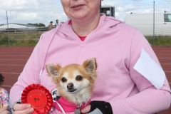 Fiona  Navin Claremorris wth her dog "Dottie" who  won 1st prize for in the Fancy Dress competition at  the Claremorris 103rd Show in Claremorris on 5th August. Photo © Michael Donnelly