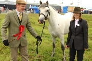 Pat Ruane, Straide pictured at the 94th Claremorris Agricultural Show 2 year old Connemara and Sarah Jacob (Judge) Co Laois; Photo: © Michael Donnelly Photography