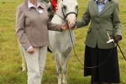 Carol Ruttle, Ardagh Co Limerick, winner of the "Lead Rein Class" at the 94th Claremorris Agricultural Show, led by Joan Ruttle, on right with Ms Patricia Byrne, (Judge) Ballymoreustace Co Kildare (on left). Photo: © Michael Donnelly Mayopics Photography