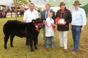Pearse McNamee, Convoy, Co Donegal  (on left) won the Champion Commercial of the 94th Claremorris Agricultural Show, (Sponsored by Paul Hunt, Hillside Filling Station) Shown by Luke Barnett, included in photo are Leo McEnroe, (Judge); Sean Cooney of Botanica, (Natures Healing Energy) presenting Hamper  and Tom Byrne, Chairman Claremorris Agricultural Show. Photo: © Michael Donnelly Photography