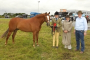 Jane Hennigan, Claremorris pictured with her "Champion in Hand" pony of  the 94th Claremorris Agricultural Show include in photo are  Pat Byrne, Ballymoreustace Co Kildare (Judge) and Tom Byrne Chairman of Show. Photo: © Michael Donnelly Photography